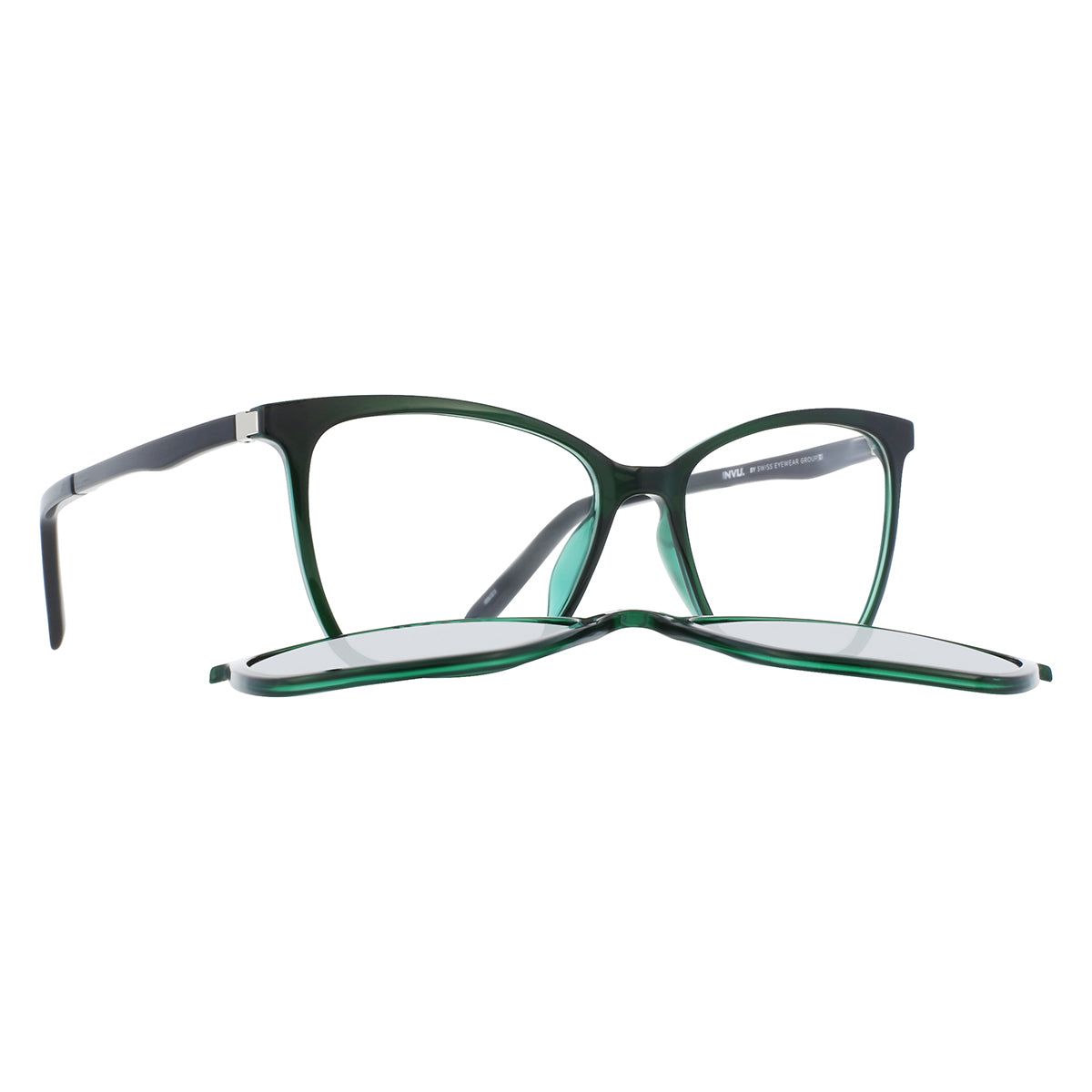 Occhiale da vista con clip-on da sole Invu M4205