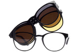 Occhiale da vista con clip-on da sole Invu XM62414