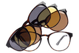 Occhiale da vista con clip-on da sole Invu XM62414